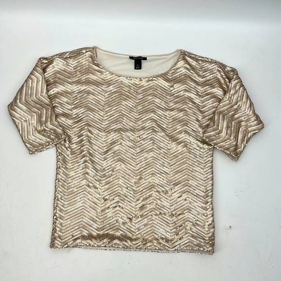 White House Black Market top sequin size large - Picture 1 of 6